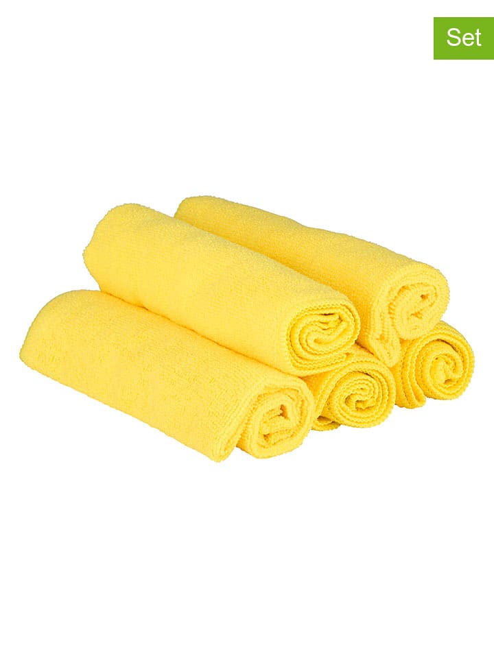 Dunlop Ściereczki samochodowe (5 szt.) w kolorze żółtym z mikrofibry - 40 x 40 cm rozmiar: onesize