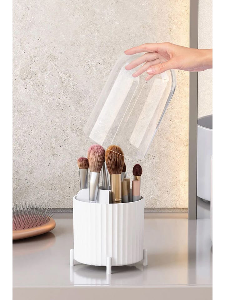 Coin de Pierre Organizer w kolorze białym na przybory do makijażu - wys. 23 x Ø 10,5 cm rozmiar: onesize