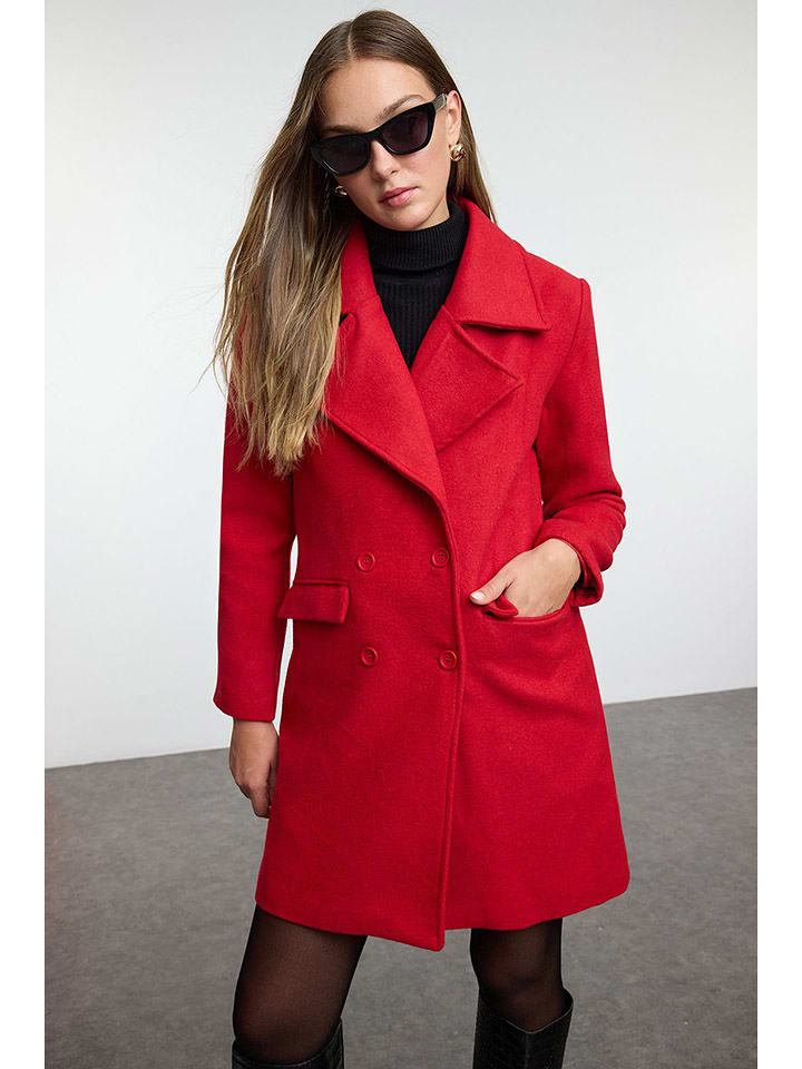 trendyol Płaszcz zimowy w kolorze czerwonym rozmiar: 38