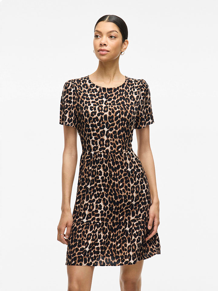 Vila Sukienka w kolorze beżowo-brązowym rozmiar: 36