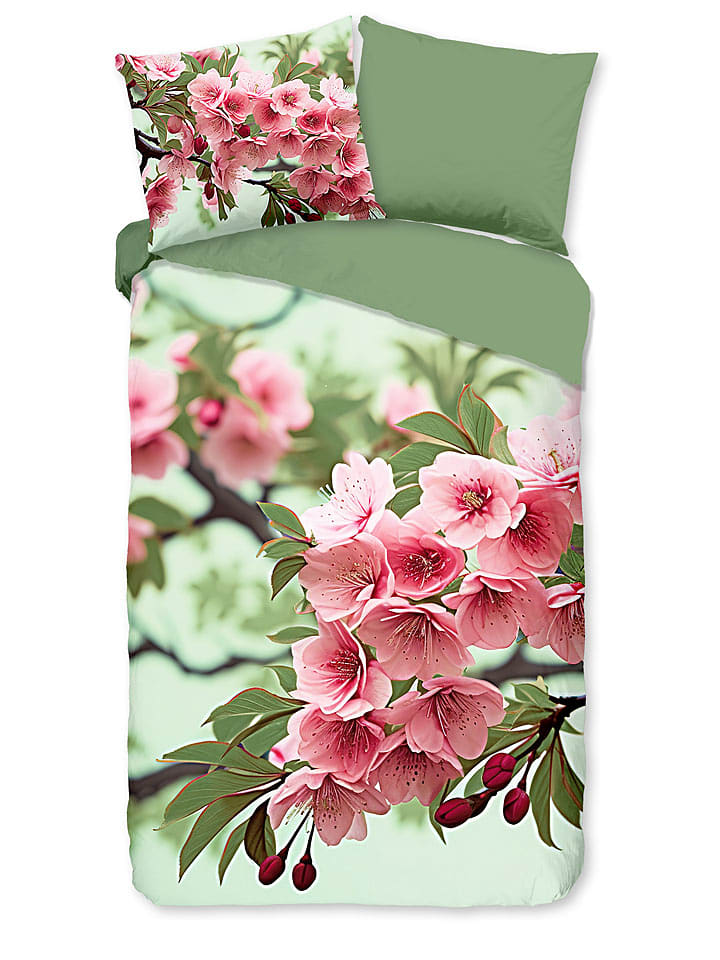 Good Morning Komplet pościeli "Lotti" w kolorze zielonym rozmiar: 140x220 cm