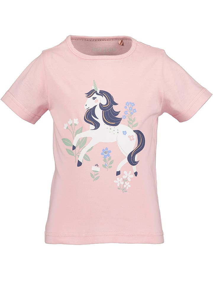 Blue Seven Koszulka w kolorze jasnoróżowym ze wzorem rozmiar: 98