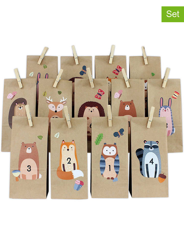 G. Wurm 51-częściowy zestaw DIY - kalendarz adwentowy w kolorze jasnobrązowym rozmiar: onesize