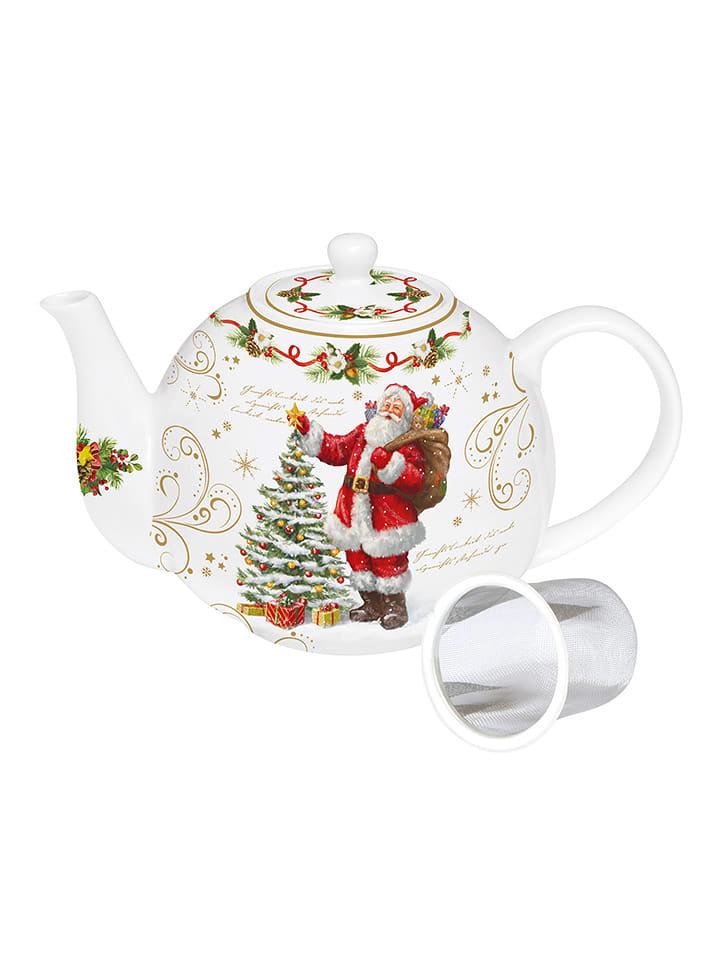 Easy Life Imbryk "Magic Christmas" w kolorze kremowo-czerwonym - 1 l rozmiar: onesize