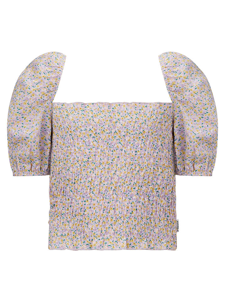 Retour Koszulka "Amaris" w kolorze fioletowo-żółto-zielonym rozmiar: 170/176