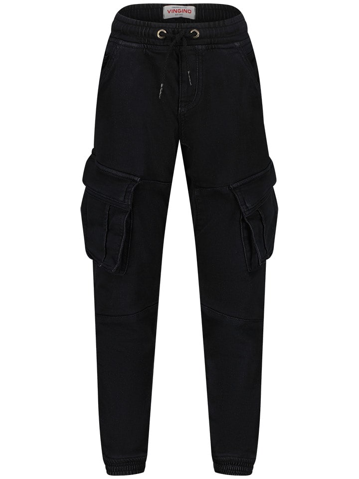 Vingino Bojówki - Regular fit - w kolorze czarnym rozmiar: 140