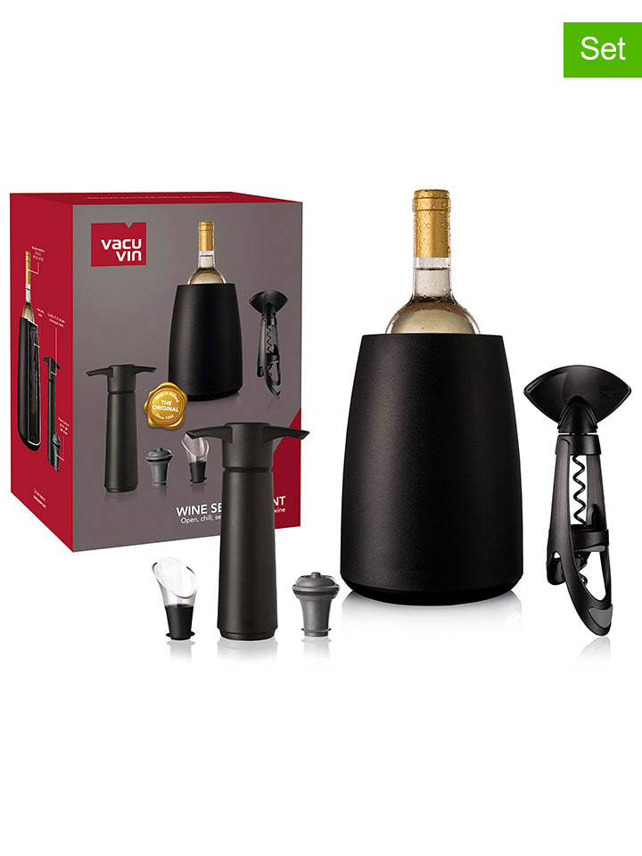 Vacu Vin 5-częściowy zestaw "Elegant" w kolorze czarnym rozmiar: onesize