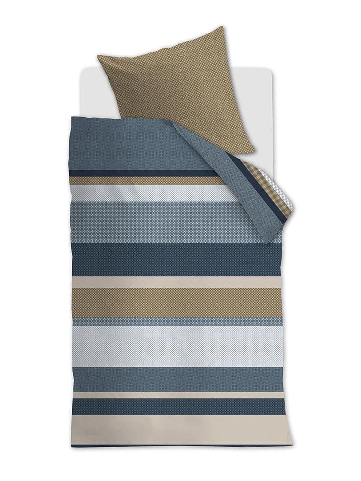 Beddinghouse Komplet pościeli satynowej "Ines" w kolorze niebieskim rozmiar: 135x200 cm