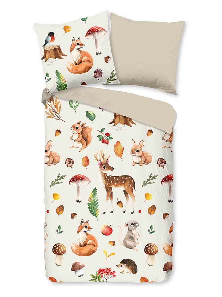 Good Morning Komplet pościeli "Autumn" w kolorze beżowym rozmiar: 135x200 cm