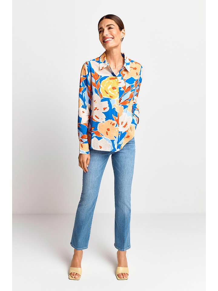 Rich & Royal Bluzka w kolorze niebiesko-żółtym rozmiar: 38