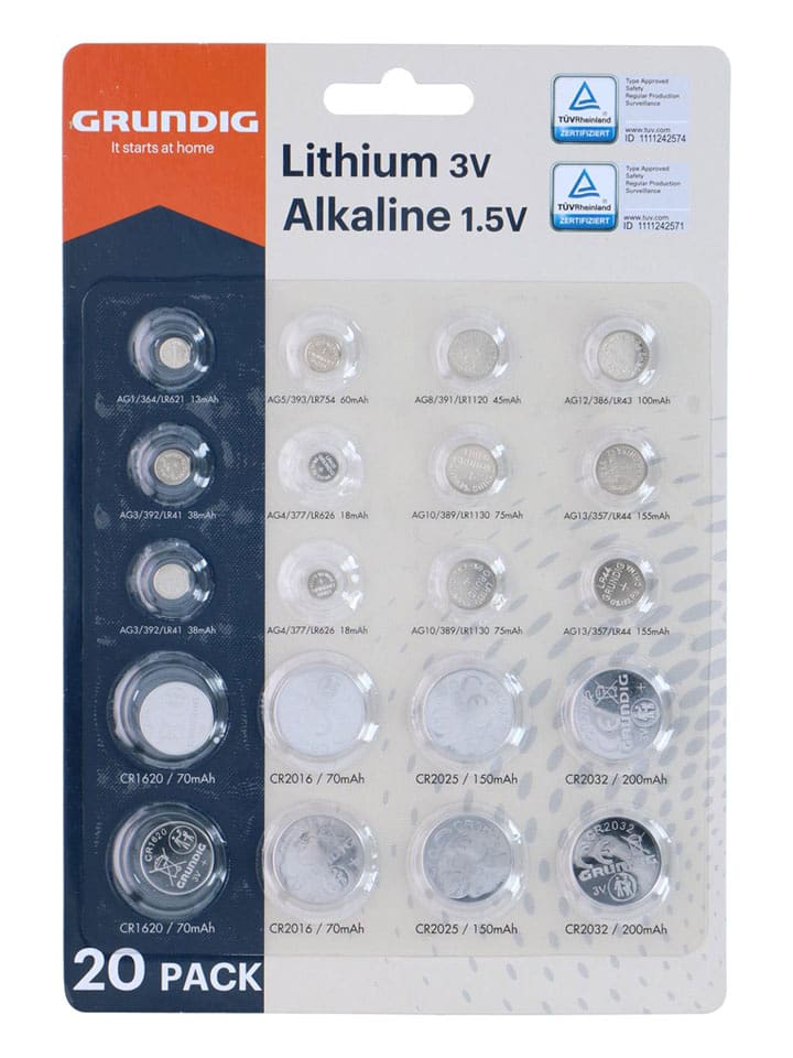 GRUNDIG Baterie guzikowe (2x 20 szt.) rozmiar: onesize