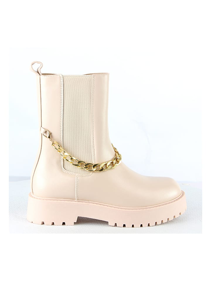 Foreverfolie Botki w kolorze beżowym rozmiar: 37