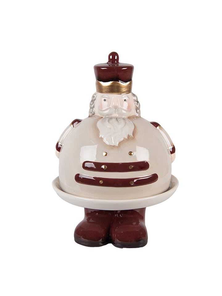 Clayre & Eef Miska dekoracyjna w kolorze beżowo-brązowym - wys. 25 x Ø 17 cm rozmiar: onesize