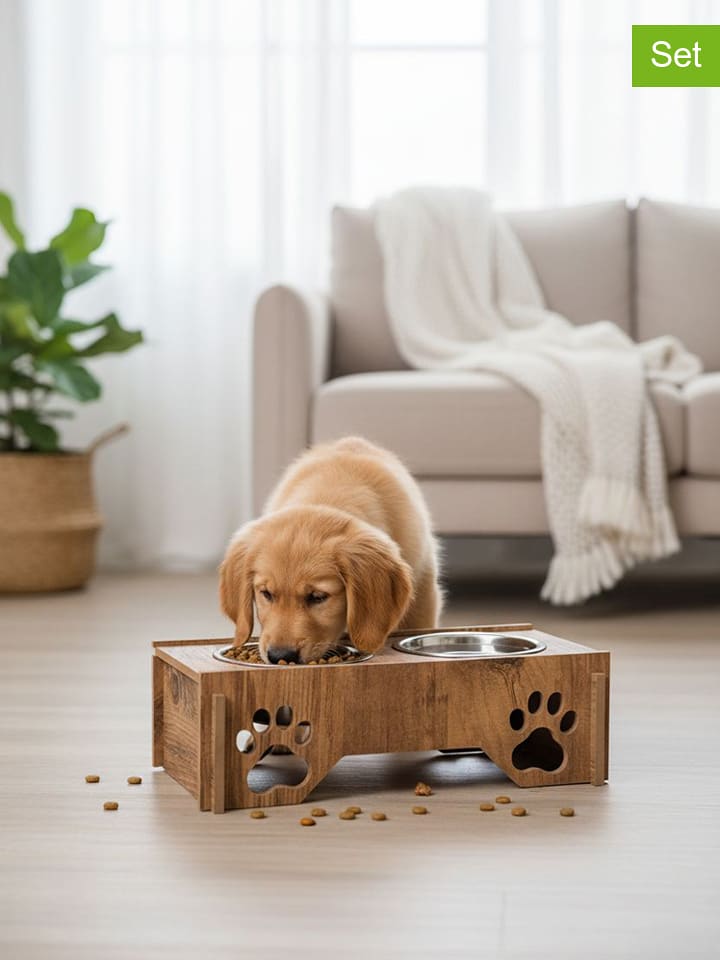 Paws&Whiskers 3-częściowy zestaw w kolorze jasnobrązowym - 38 x 20 cm rozmiar: onesize