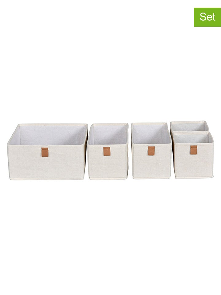 STORE IT 5-częściowy zestaw w kolorze kremowym rozmiar: onesize