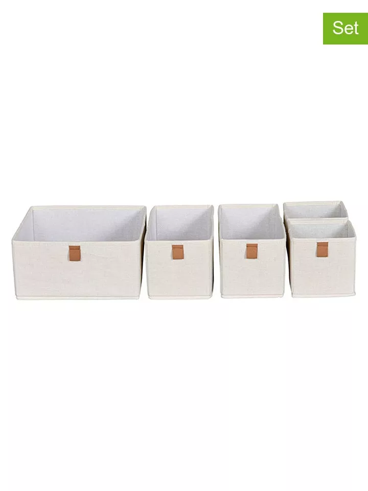 STORE IT 5-częściowy zestaw w kolorze kremowym rozmiar: onesize