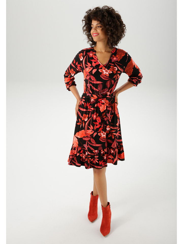 Aniston Sukienka w kolorze czarno-czerwonym rozmiar: 38