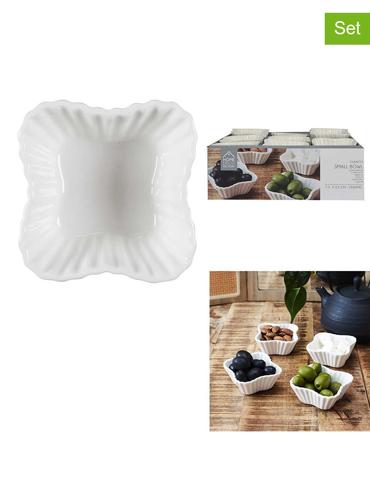 Ethnical Life Miski (6 szt.) w kolorze białym - 4 x 4 cm rozmiar: onesize