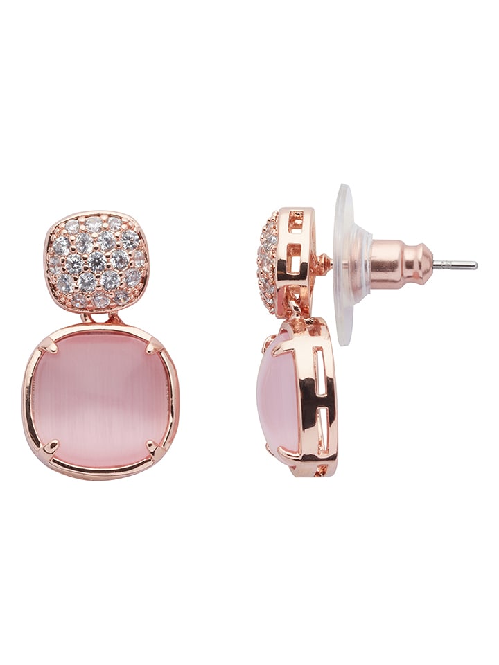 U.S. Polo Assn. Pozłacane kolczyki-wkrętki z kryształami rozmiar: onesize