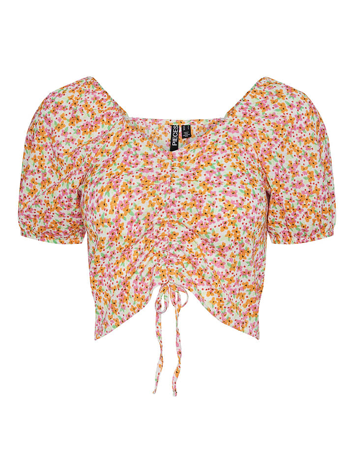 Pieces Bluzka w kolorze pomarańczowym rozmiar: S