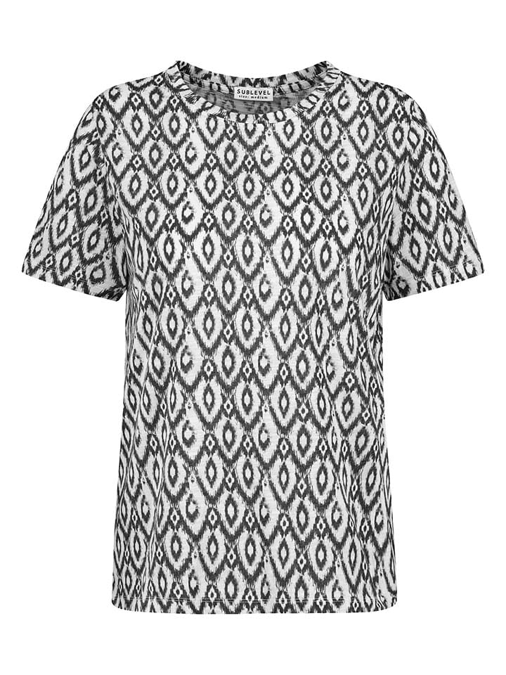 Sublevel Koszulka w kolorze czarno-białym rozmiar: XS