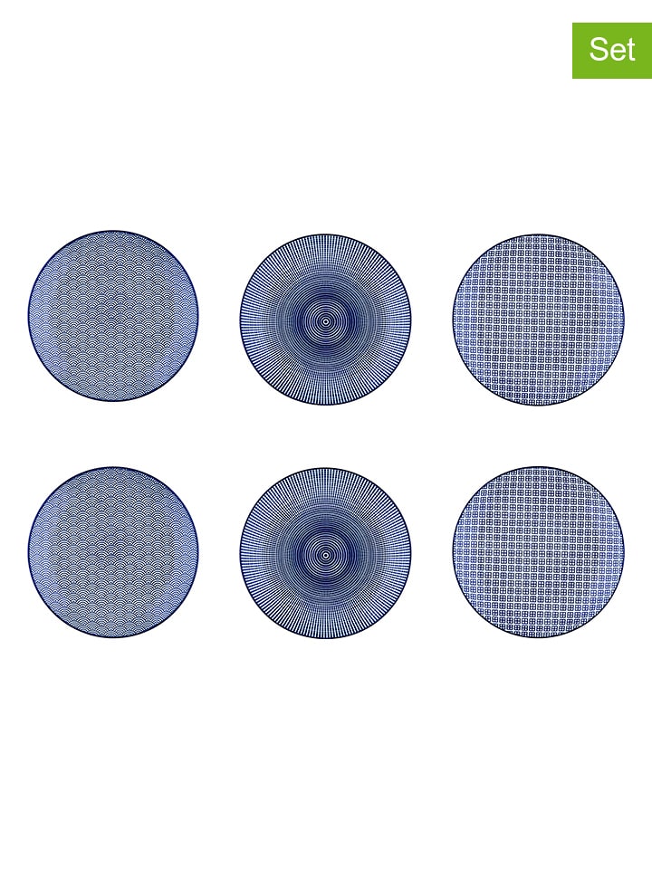 Björn Talerzyki deserowe (6 szt.) "Dark" w kolorze granatowym - Ø 21 cm rozmiar: onesize