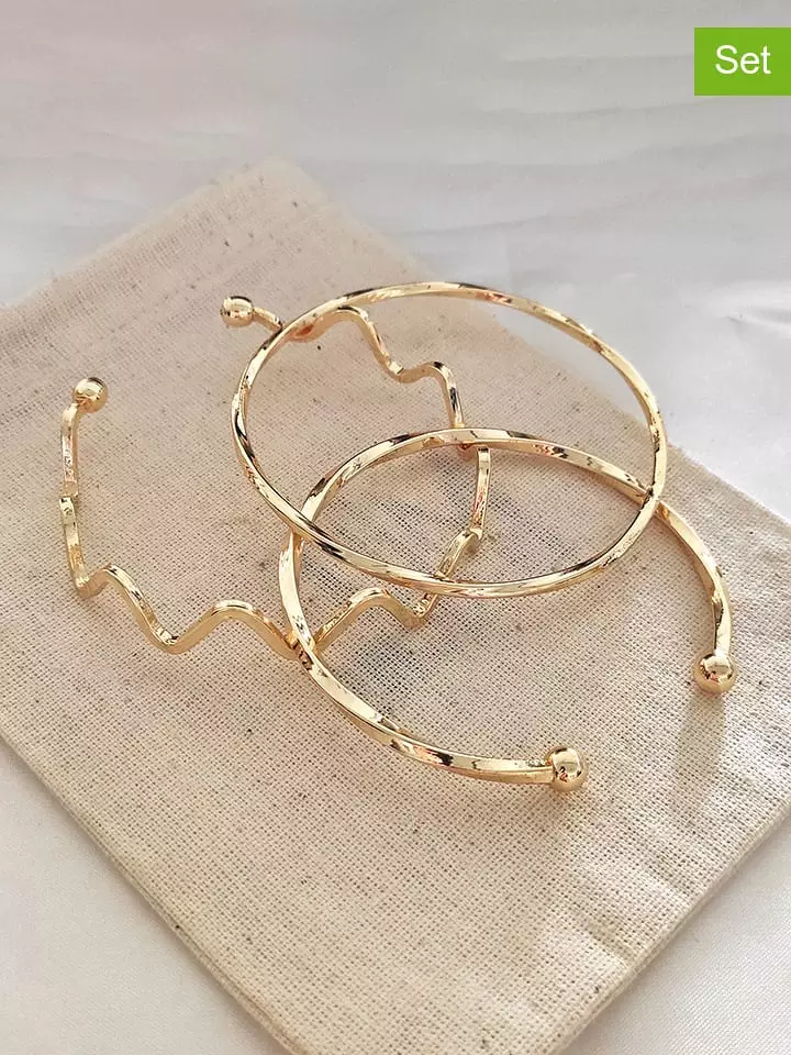 atelier MIU Pozłacane bransoletki (3 szt.) rozmiar: onesize