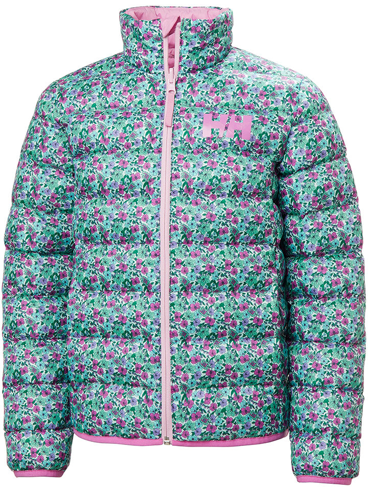Helly Hansen Dwustronna kurtka pikowana "Marka" w kolorze jasnoróżowo-turkusowym rozmiar: 140