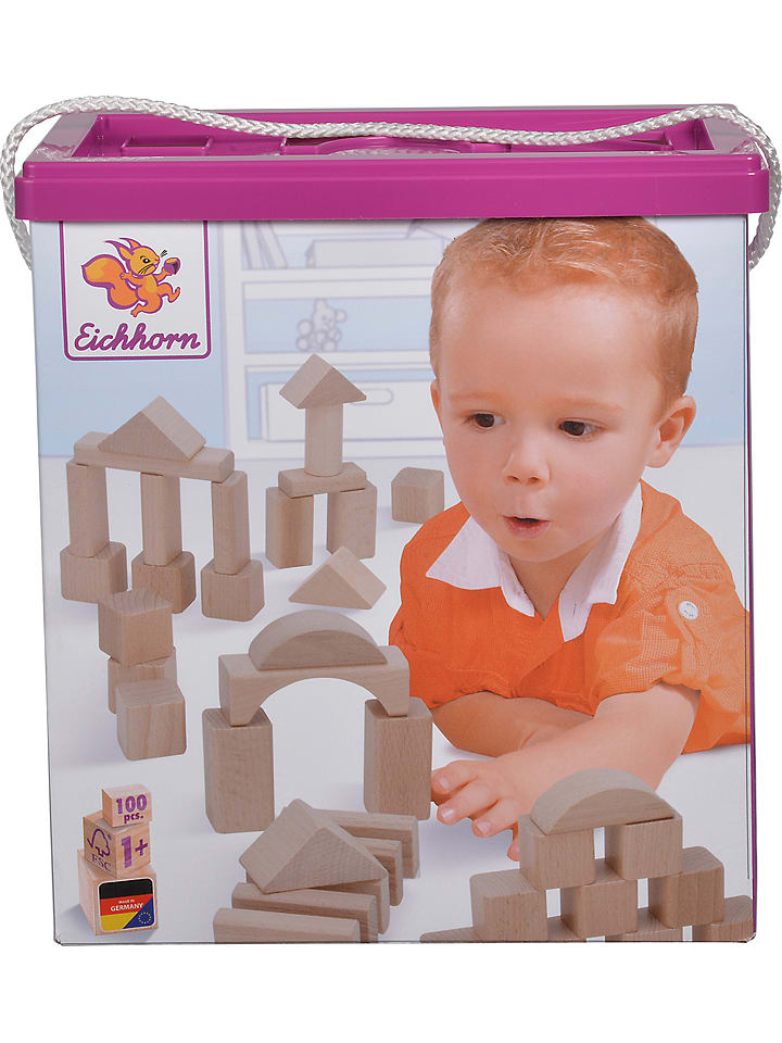 Eichhorn Zestaw drewnianych klocków - 12 m+ rozmiar: onesize