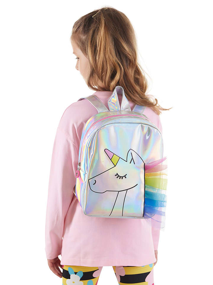 Denokids Plecak "Unicorn Hologram" w kolorze srebrnym - 22 x 26 x 11 cm rozmiar: onesize