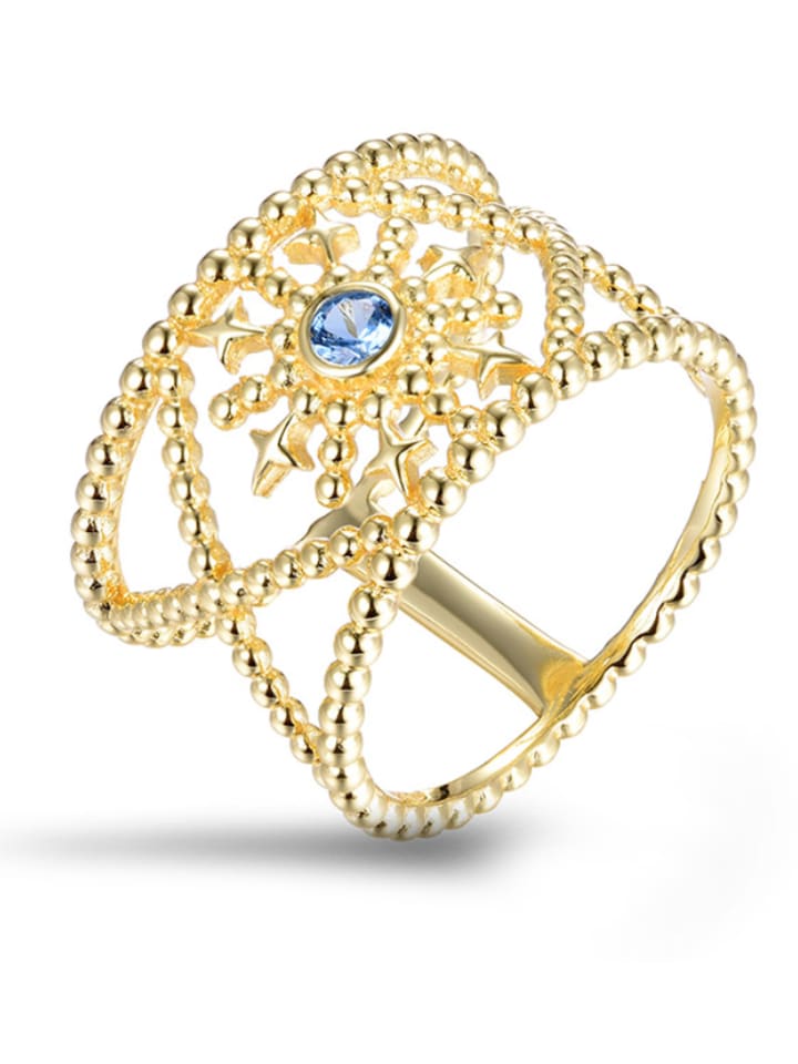 DI GIORGIO Pozłacany pierścionek ze spinelem rozmiar: 56