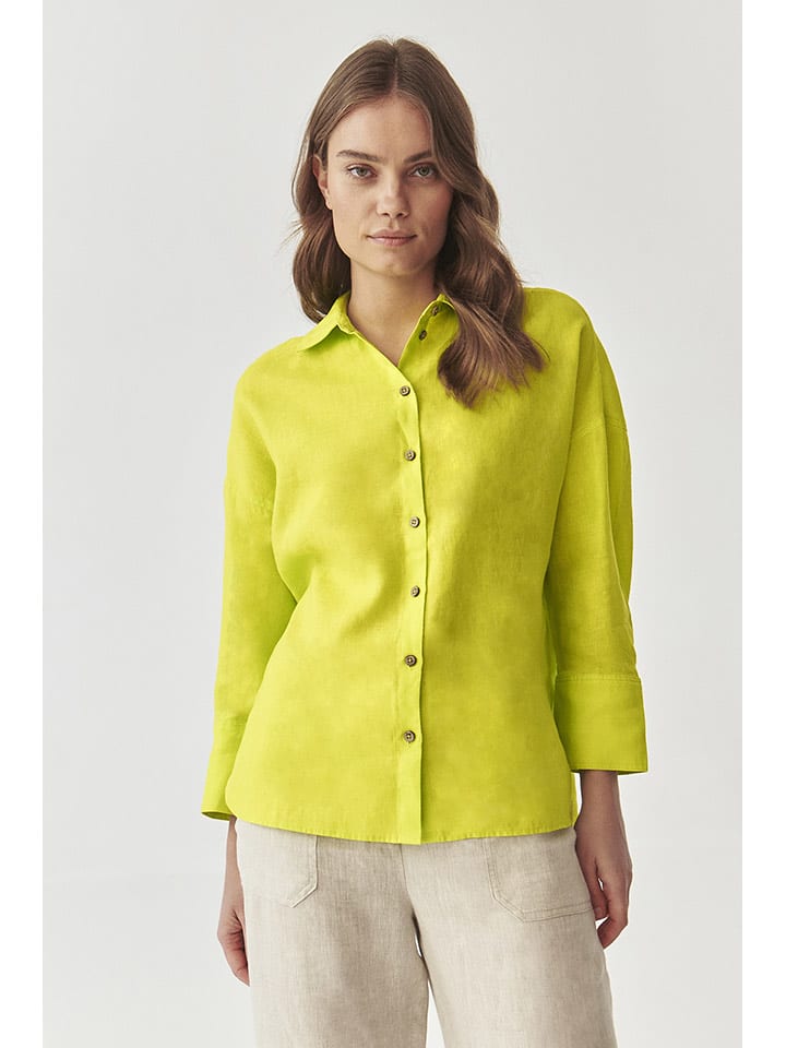 TATUUM Lniana koszula w kolorze jasnozielonym rozmiar: 40