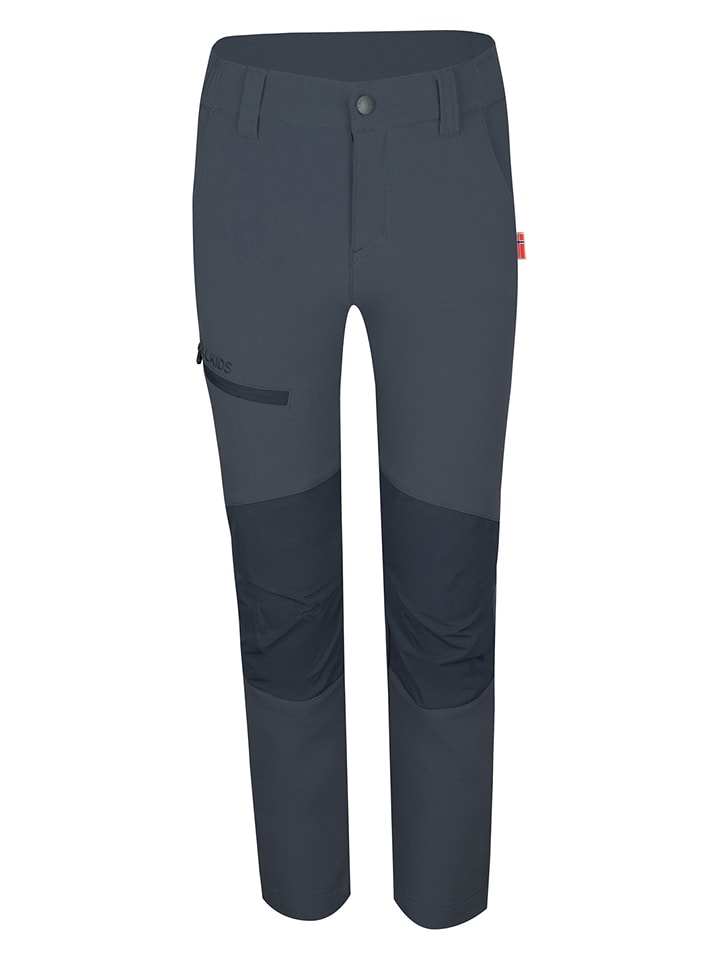 Trollkids Spodnie softshellowe "Lysefjord XT" w kolorze antracytowym rozmiar: 158