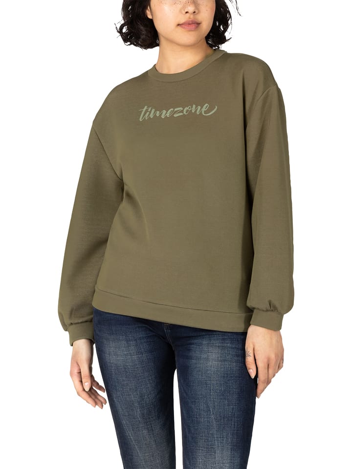 Timezone Bluza w kolorze khaki rozmiar: M