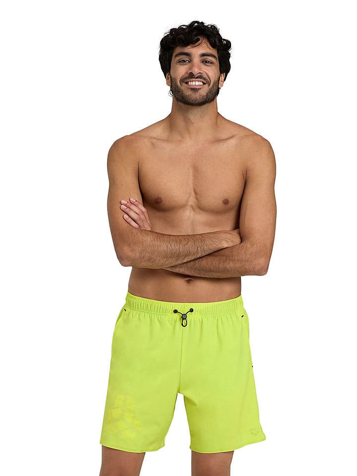 Arena Szorty kąpielowe w kolorze jaskrawozielonym rozmiar: S