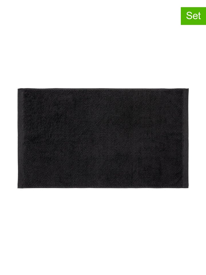 HNL Ręczniki kąpielowe (2 szt.) "Grant" w kolorze czarnym rozmiar: 60x110 cm