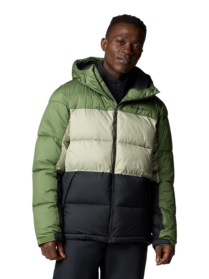 Columbia Kurtka zimowa "Slope Style" w kolorze zielono-czarnym rozmiar: XL