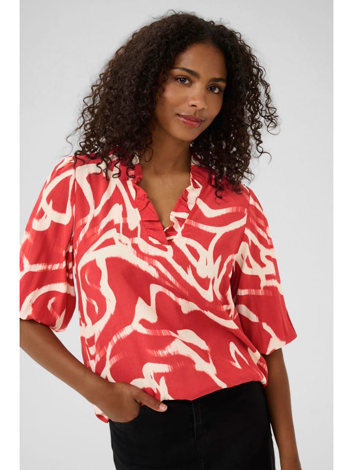 Kaffe Bluzka w kolorze koralowo-kremowym rozmiar: 40