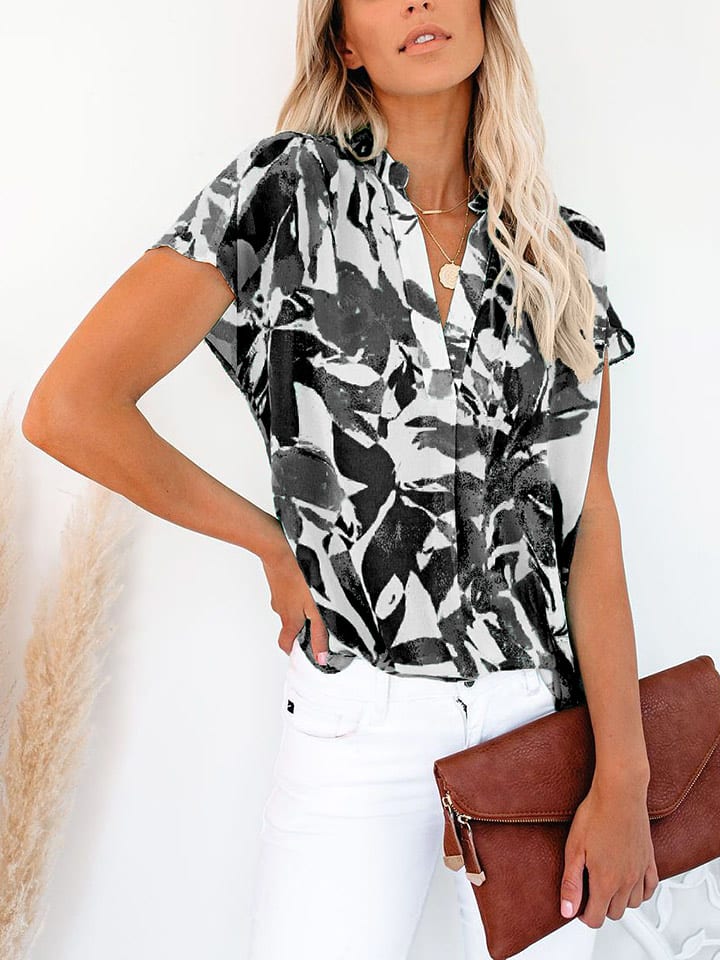 Milan Kiss Bluzka w kolorze czarno-białym rozmiar: L