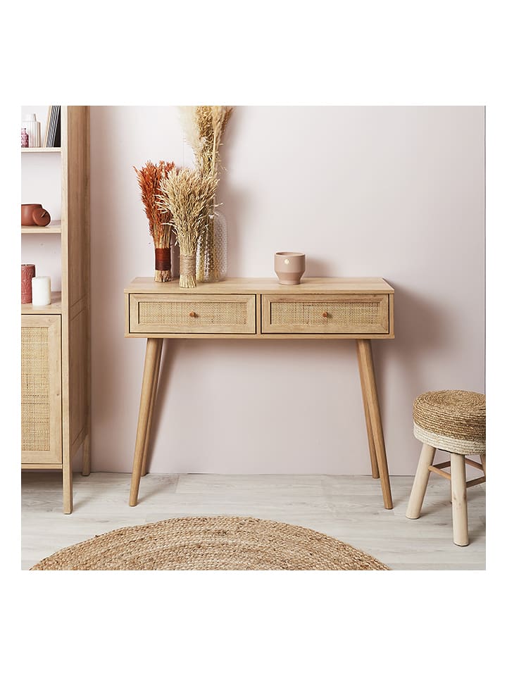 Ethnical Life Konsola "Bali" w kolorze jasnobrązowym - 100 x 81 x 29 cm rozmiar: onesize