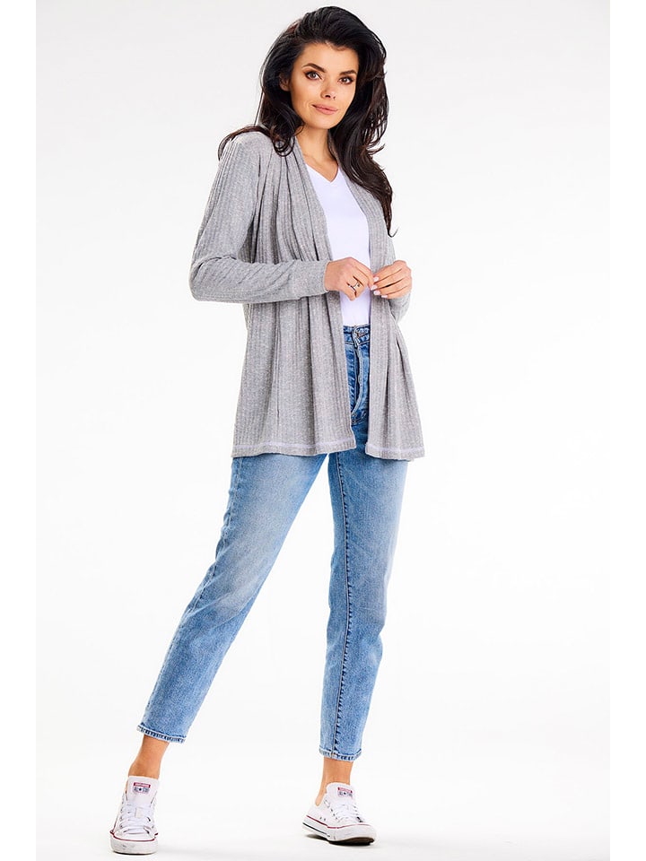 Awama Kardigan w kolorze szarym rozmiar: S/M