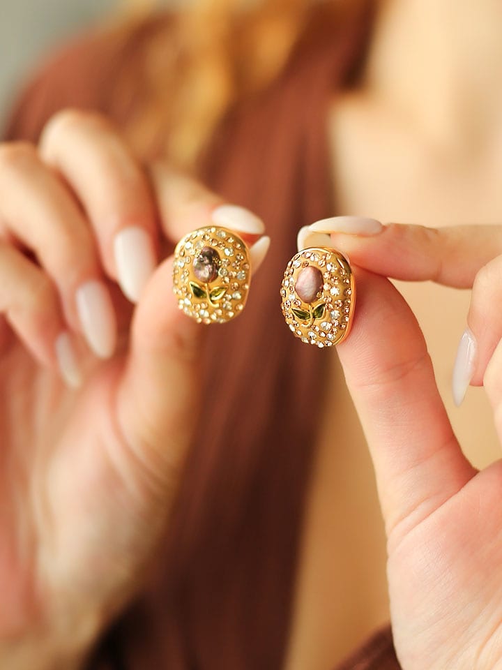 L'Atelier de Gaia Pozłacane kolczyki-wkrętki rozmiar: onesize