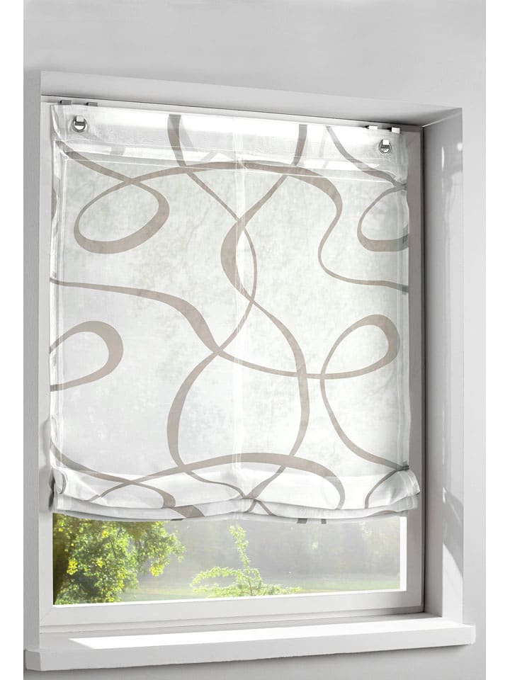 heine home Roleta rzymska w kolorze białym rozmiar: 140x60 cm