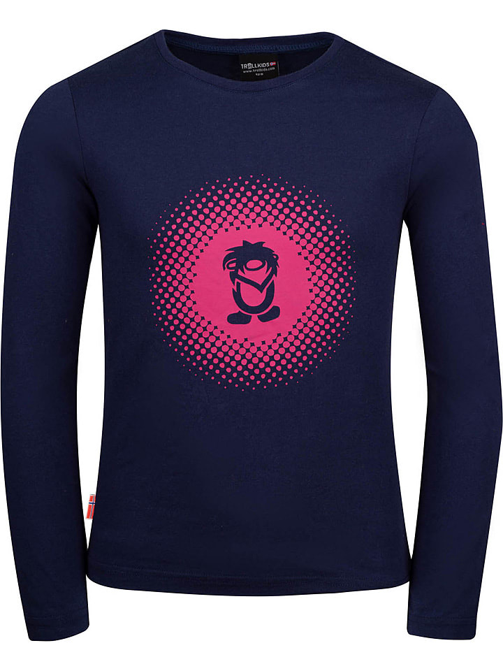 Trollkids Koszulka funkcyjna "Pointillism" w kolorze granatowym rozmiar: 164