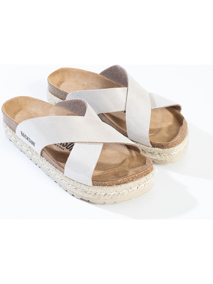 BACKSUN Klapki "Milano" w kolorze beżowym rozmiar: 39