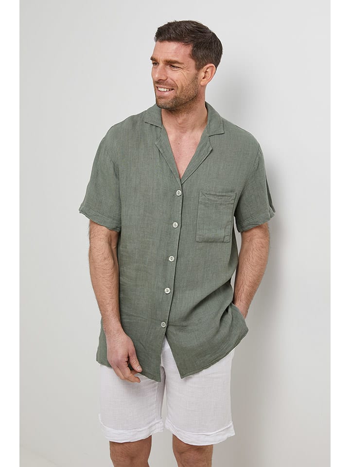 Rodier Lin Lniana koszula w kolorze khaki rozmiar: L/XL