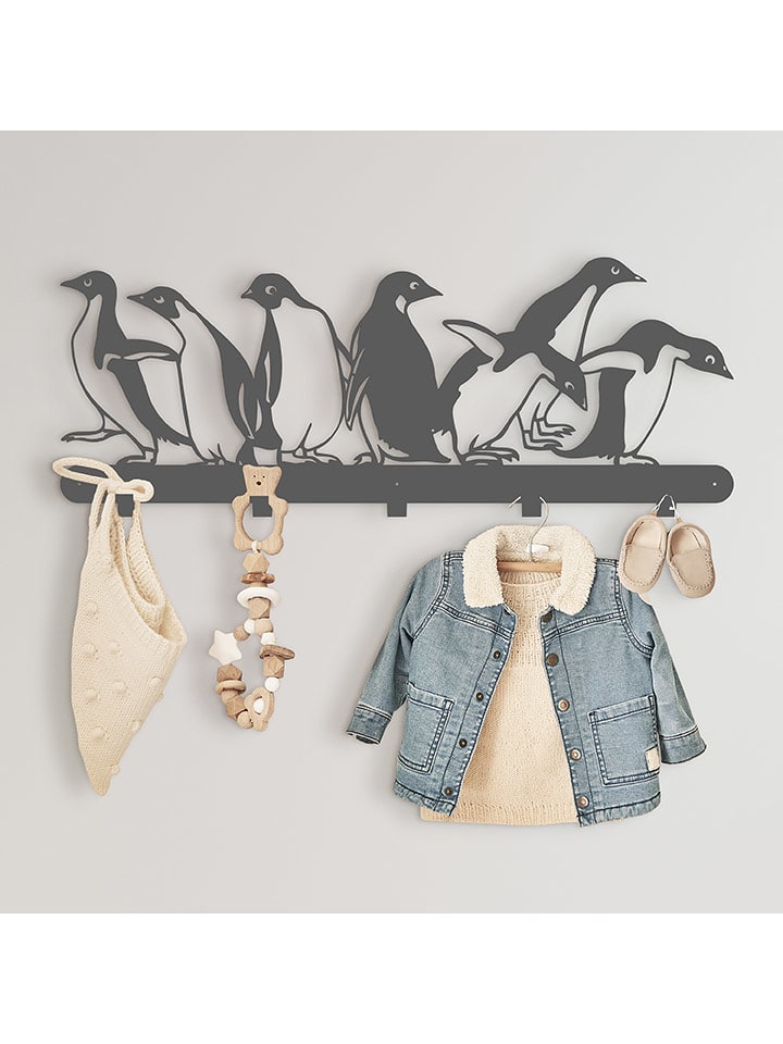 Woody Kids Wieszak ścienny w kolorze szarym - dł. 85 x 37 cm rozmiar: onesize