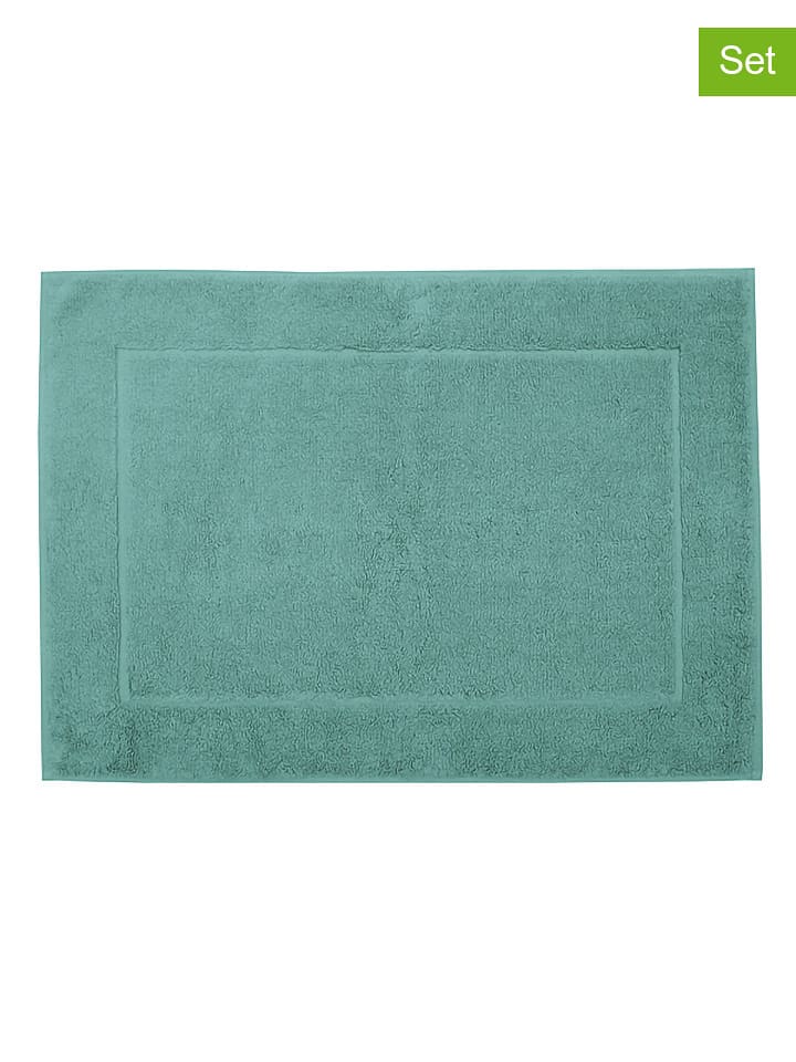 Framsohn Dywaniki łazienkowe (2 szt.) "Basic" w kolorze błękitnym rozmiar: 50x70 cm