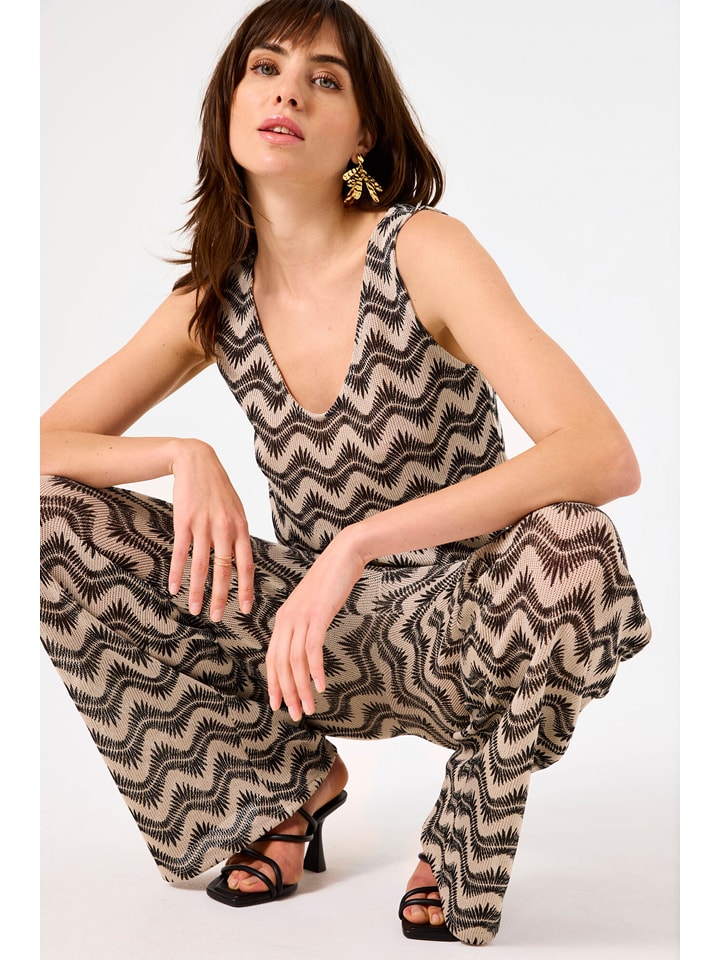 Garcia Top w kolorze ciemnobrązowo-beżowym rozmiar: XL