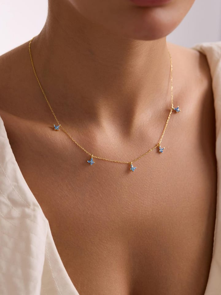 Lodie Silver Pozłacany naszyjnik z elementami ozdobnymi - dł. 42 cm rozmiar: onesize